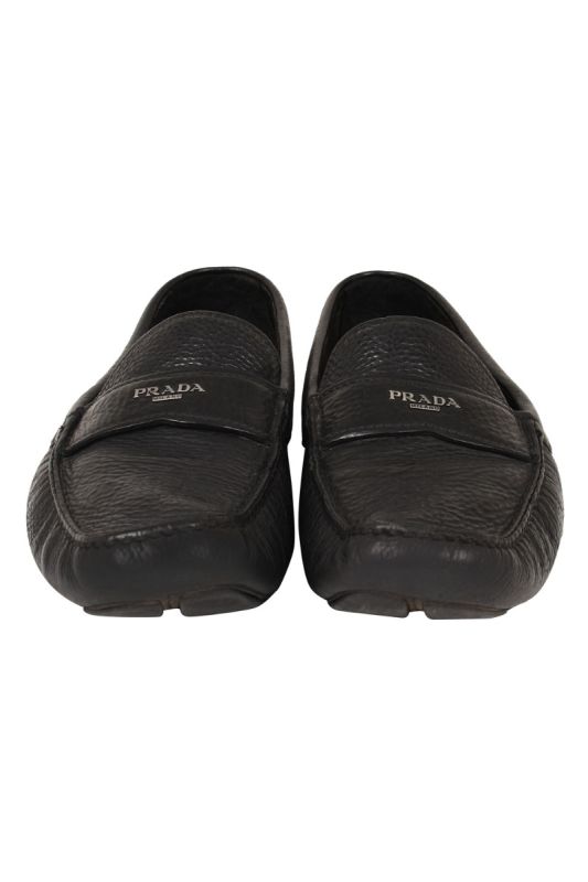 PRADA DAINO LEATHER LOAFERS