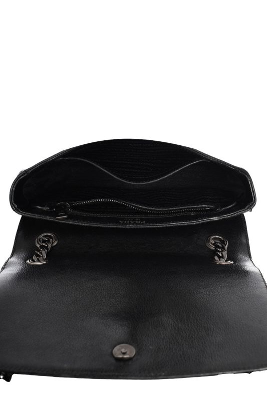 PRADA GLACE CALFSKIN STUDDED BAG