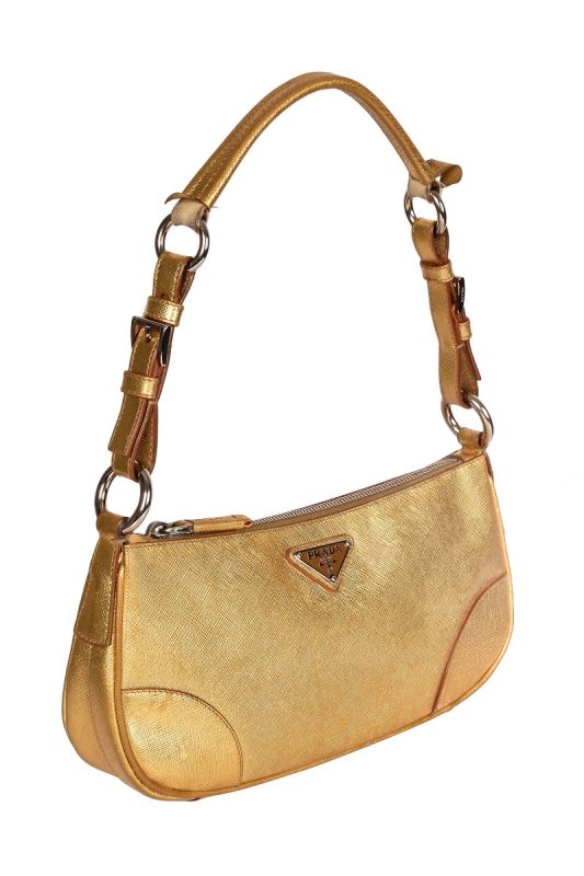 PRADA GOLDEN SHOULDER BAG