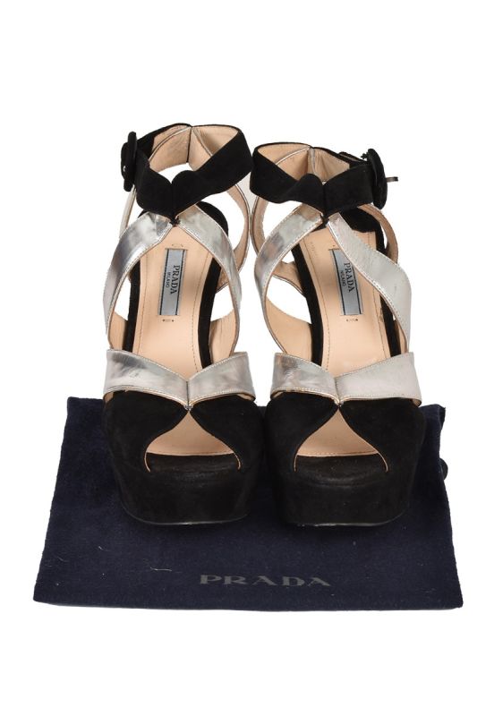 PRADA LEATHER PLATFORM HEELS