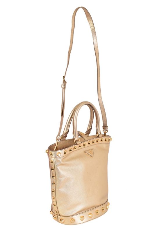PRADA SAFFIANO VERNICE BUCKET BAG