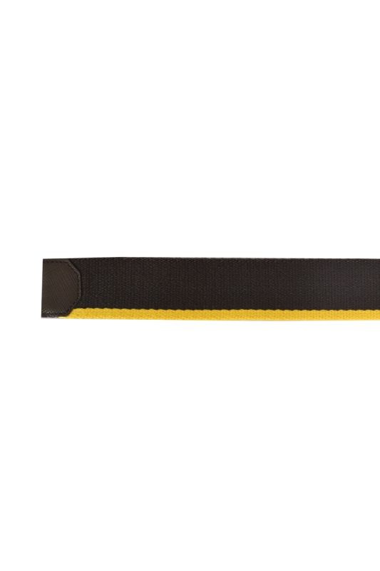 Prada Logo Engraved Canvas Belt