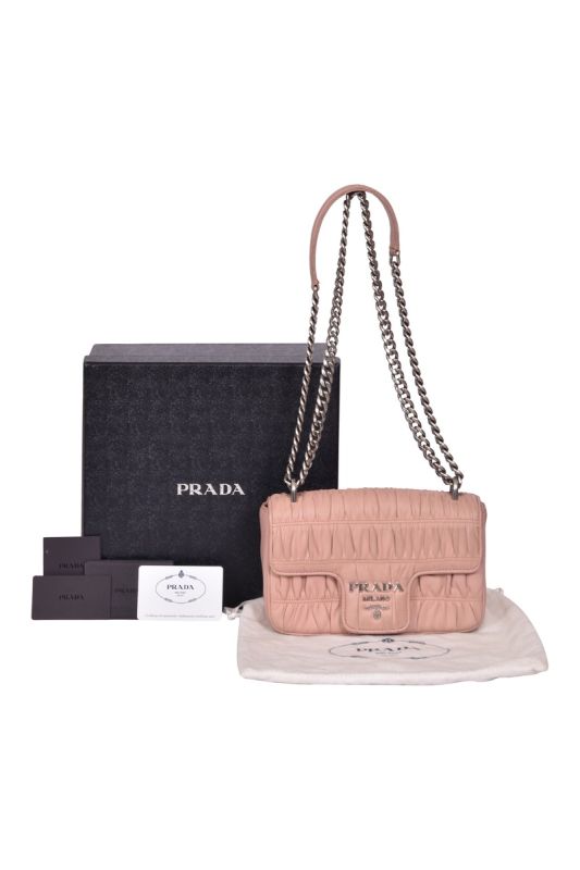 Prada  NapaGaufre Chain Shoulder Bag