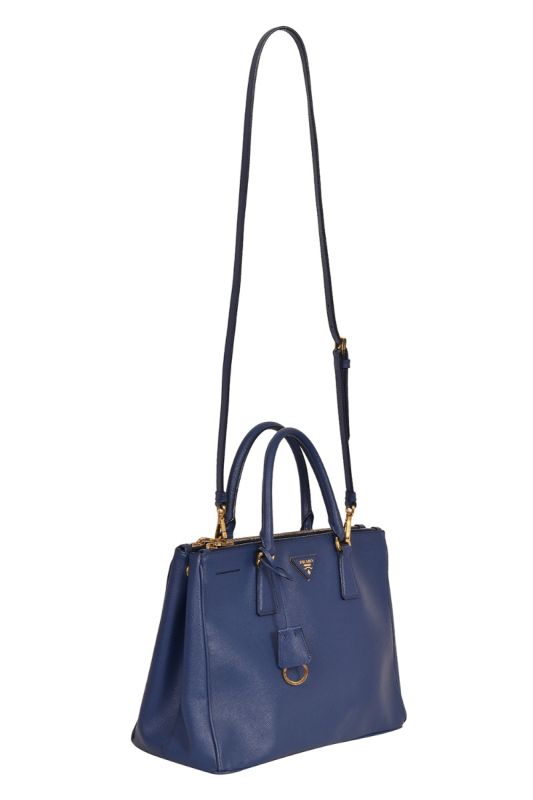 Prada Navy Blue Saffiano Lux Leather Bag