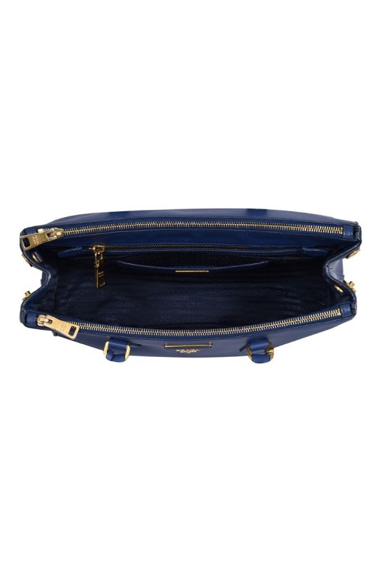 Prada Navy Blue Saffiano Lux Leather Bag