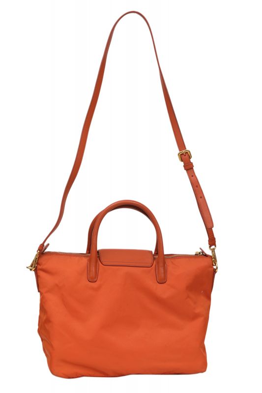 Prada Orange Tessuto Tote Bag