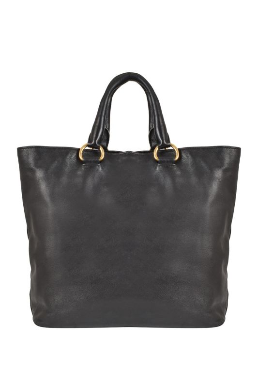 PRADA PEBBLED VITELLO DAINO TOTE BAG