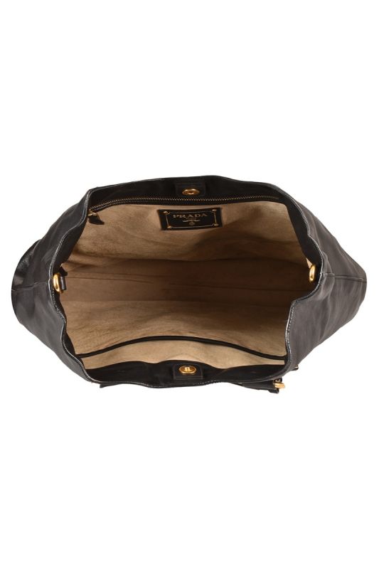PRADA PEBBLED VITELLO DAINO TOTE BAG