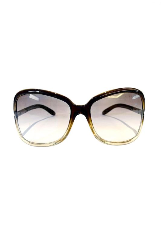 PRADA ROUND BROWN OMBRE SUNGLASSES