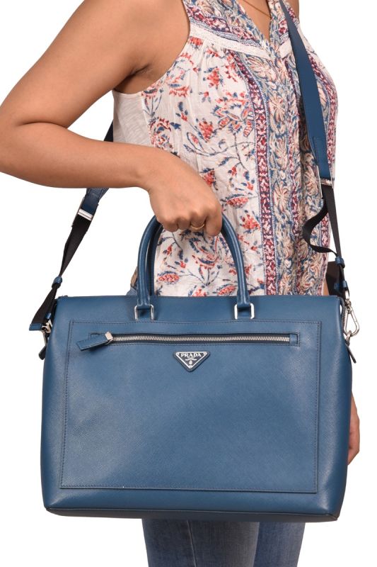 Prada Saffiano Leather Briefcase Bag