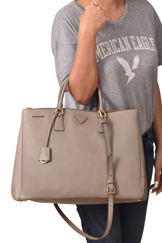 Prada Saffiano Lux Leather Large Tote Bag