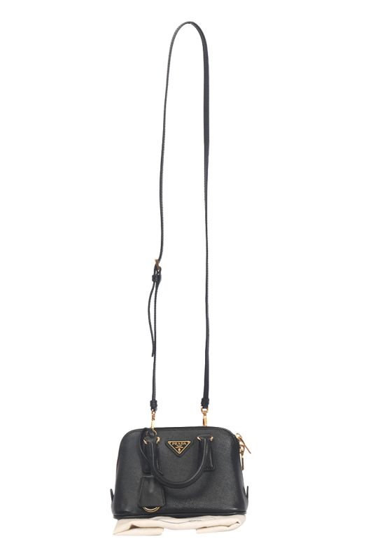 Prada Saffiano Mini Promenade Black Bag