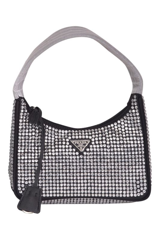 Prada Satin Artifical Crystals Mini Bag