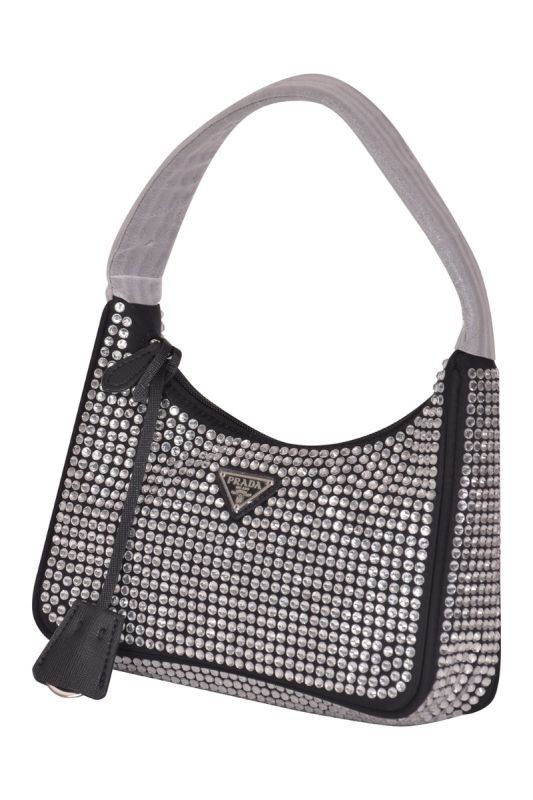 Prada Satin Artifical Crystals Mini Bag