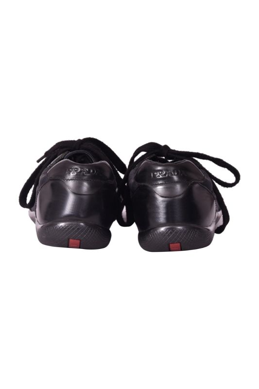 Prada Sports Black Nylon & Leather Sneakers