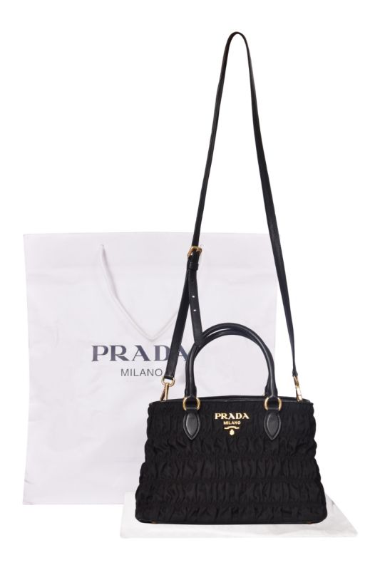 Prada Tessuto Gaufre Black Handbag