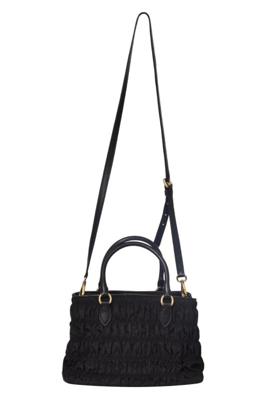 Prada Tessuto Gaufre Black Handbag