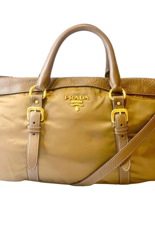 PRADA TESSUTO NYLON AND LEATHER TOTE