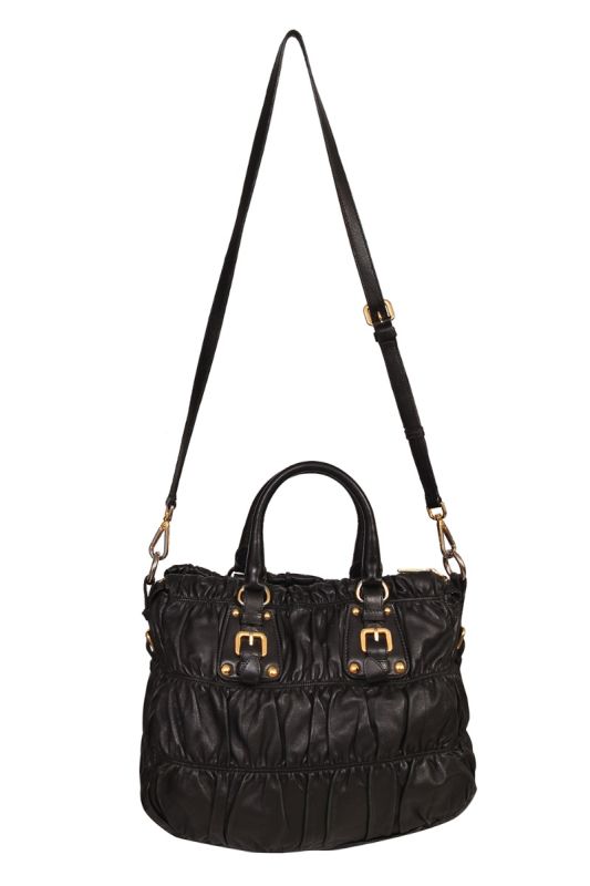 Prada Tessuto Nylon Nappa Gaufre Shopping Satchel