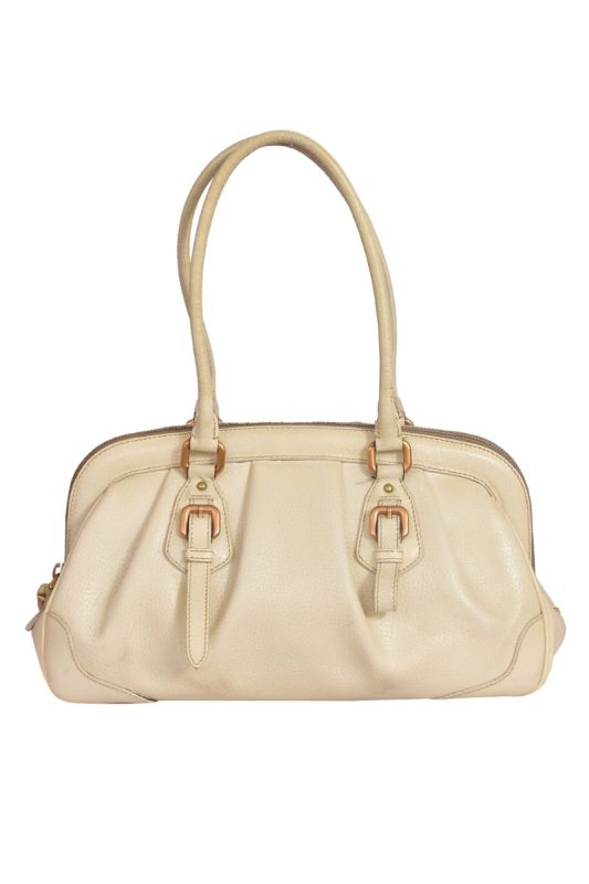 Prada White Leather Shoulder Bag