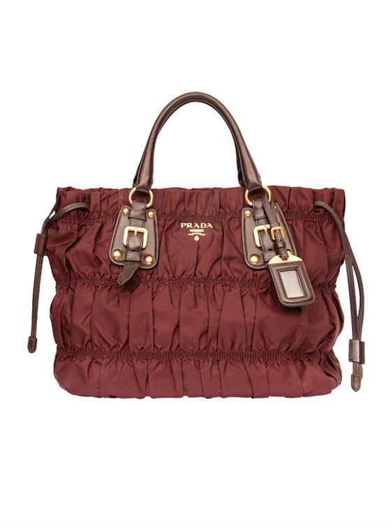 PRADA WINE NYLON GAUFRE BAG