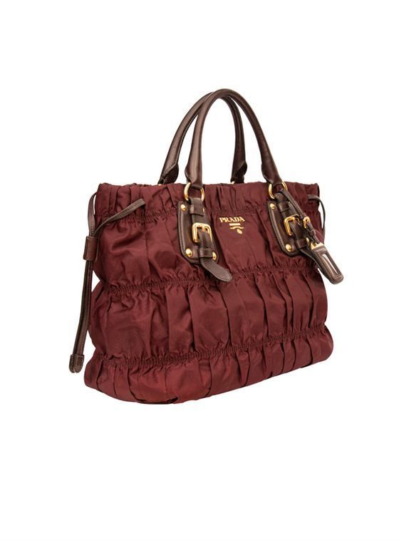 PRADA WINE NYLON GAUFRE BAG