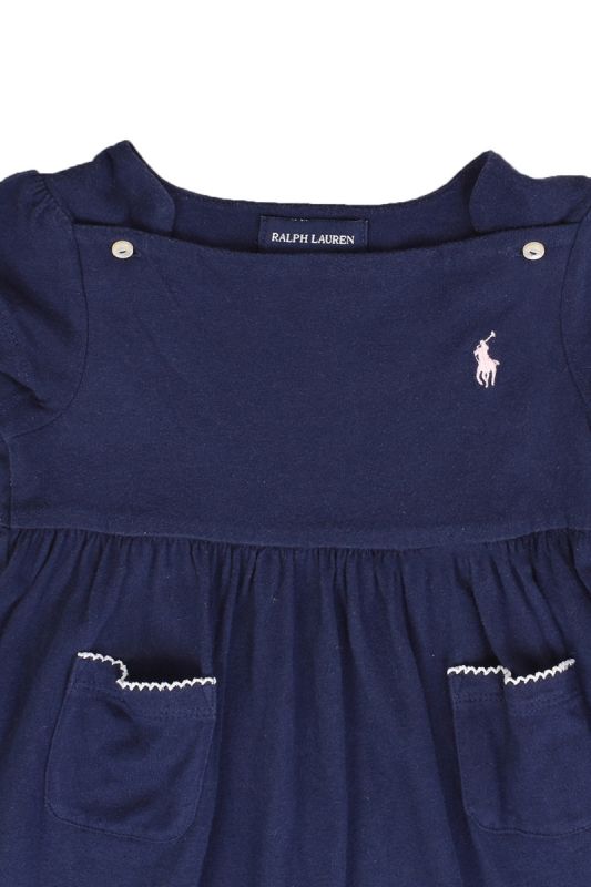RALPH LAUREN EMBROIDERED LOGO DRESS