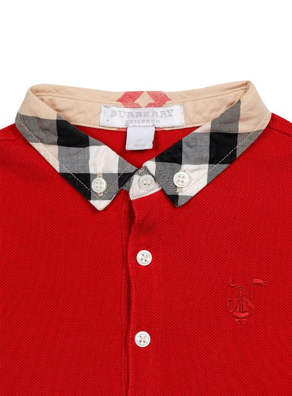 RED MONOGRAM POLO T SHIRT BY BURBERRY