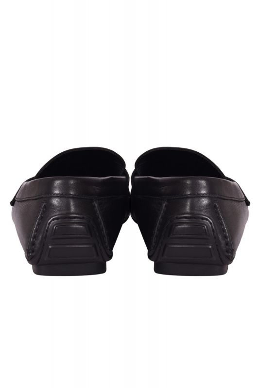 Roberto Cavali Black Monogram buckle Loafers