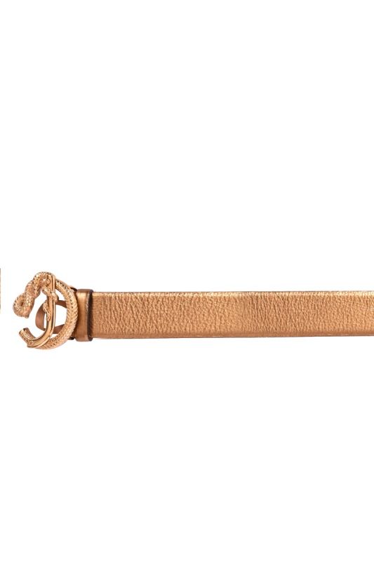 Roberto Cavali Golden Snake Buckle Belt