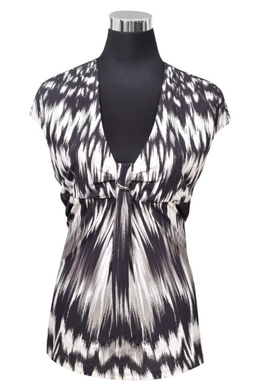 Roberto Cavalli Abstract Silk Top