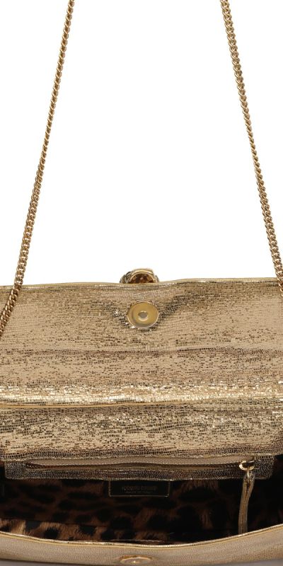 Roberto Cavalli Golden Lion Sling Bag