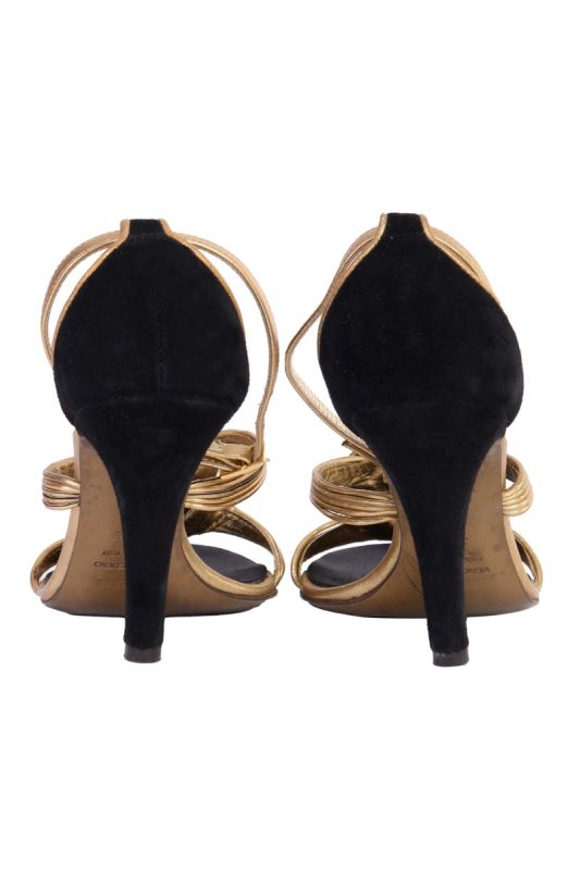 ROBERTO CAVALLI GOLDEN PEEPTOES
