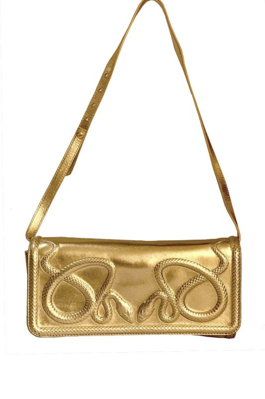 ROBERTO CAVALLI GOLDEN SNAKE BAG