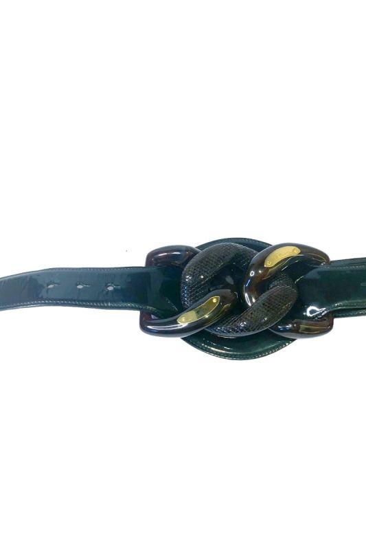 ROBERTO CAVALLI LEATHER WIDE BELT