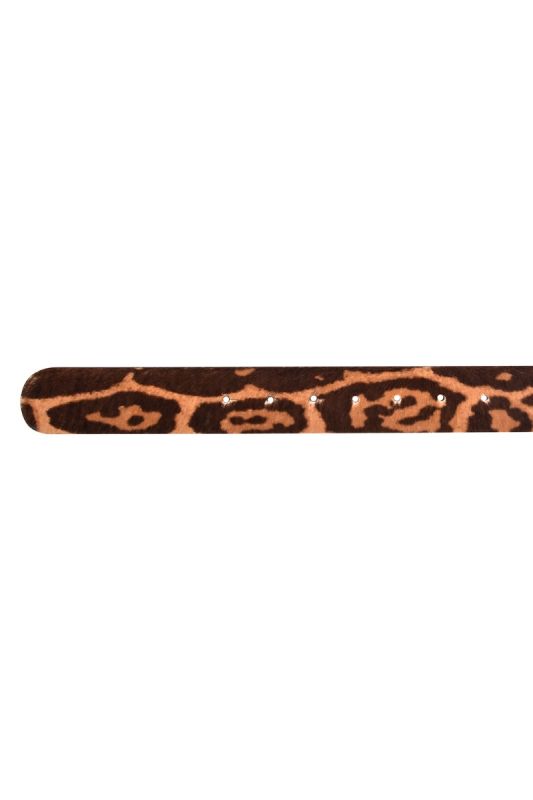 Roberto Cavalli leopard calf hair logo belt