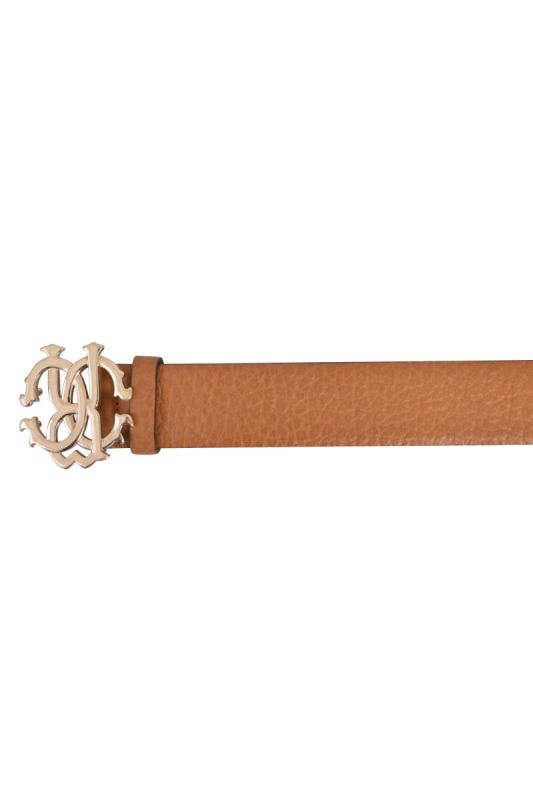 Roberto Cavalli Logo Brown Belt