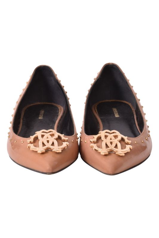 Roberto Cavalli Patent Leather Ballerinas