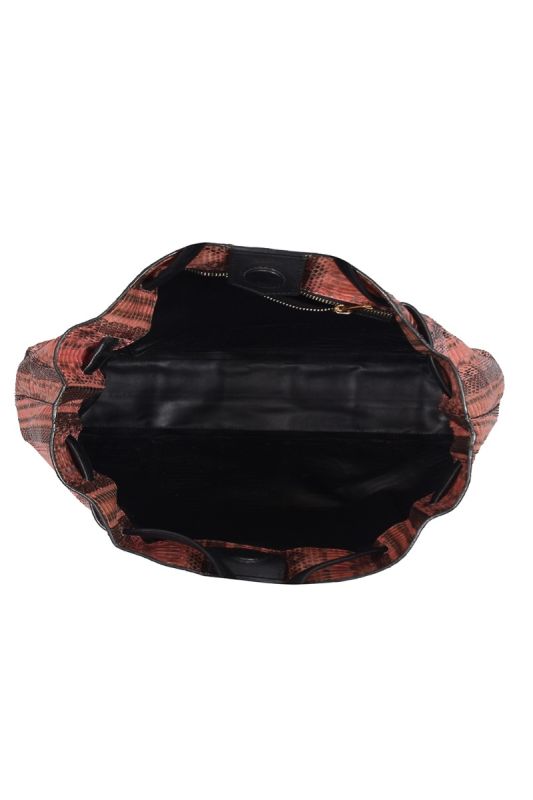 Roberto Cavalli Peach Python Leather Tote Bag