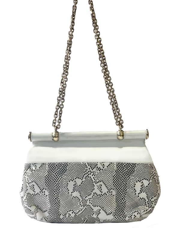 ROBERTO CAVALLI PERFORATED FRAME BAG