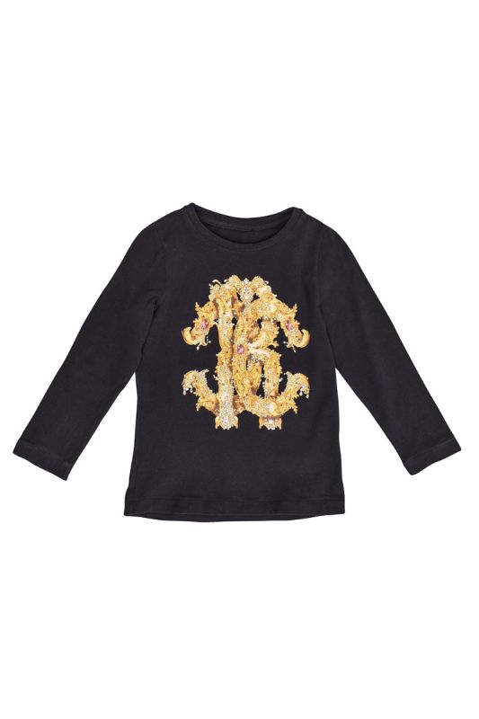 ROBERTO CAVALLI PRINTED STRASS T SHIRT