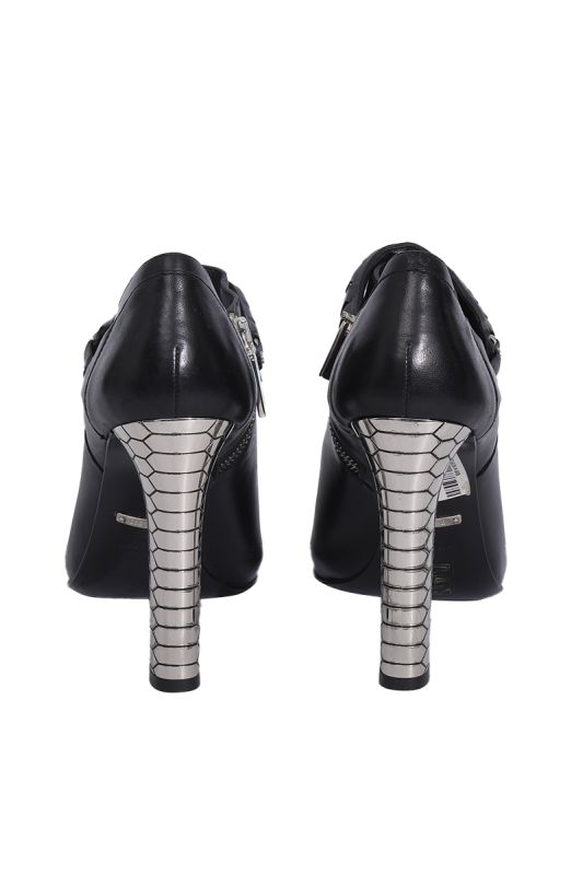 Roberto Cavalli Silver Scaled Heels