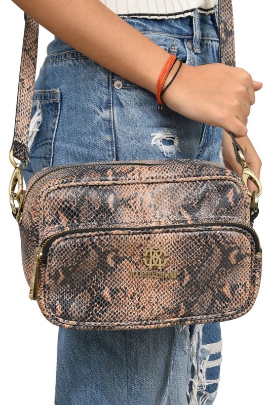 Roberto Cavalli Snakeskin Crossbody Bag