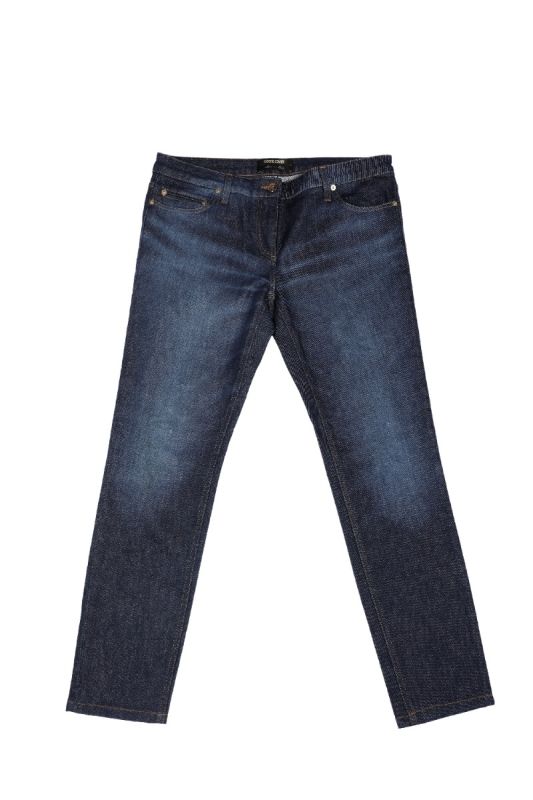 Roberto Cavalli Straight Fit Dark Wash Denims