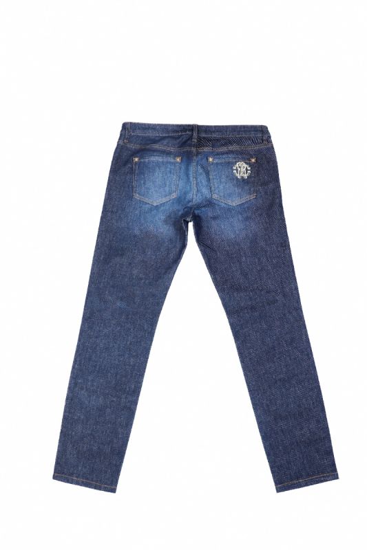 Roberto Cavalli Straight Fit Dark Wash Denims