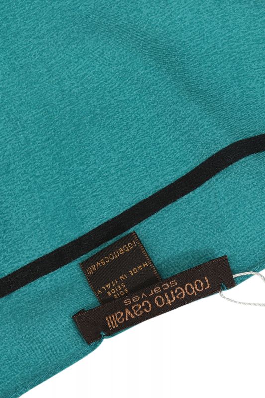 Roberto Cavalli Teal Printed Scarf