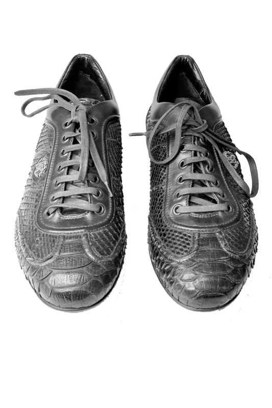 ROBERTO CAVALLI UNISEX EXOTIC SKIN SNEAKERS