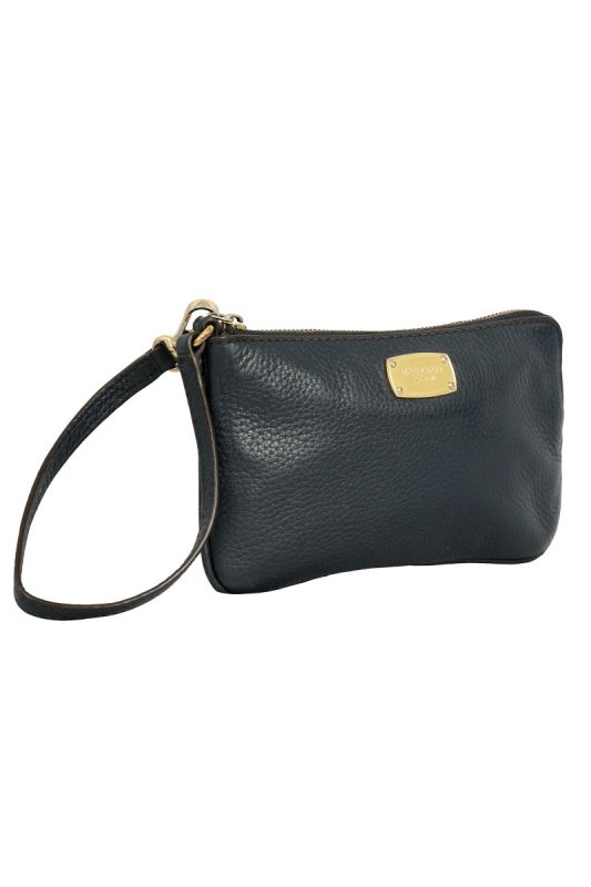 MICHAEL KORS JET SET BLUE LEATHER WRISTLET 