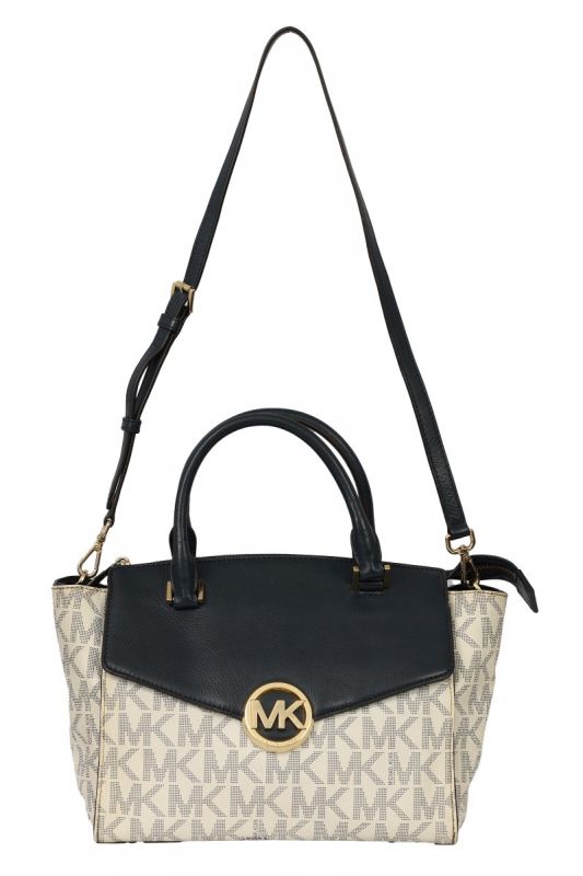 MICHAEL KORS HUDSON LARGE MONOGRAM LEATHER  BAG
