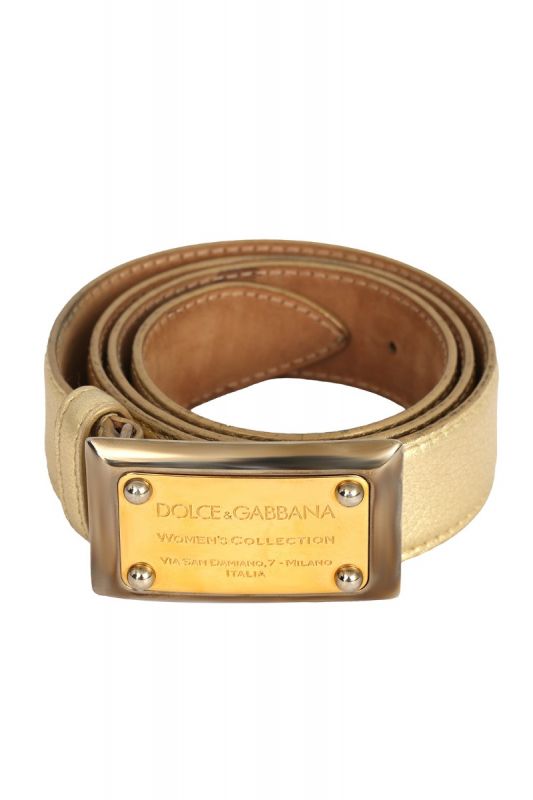 DOLCE & GABBANA SIZE- 75 CM/30 INCH GOLD WOMEN’S BELT